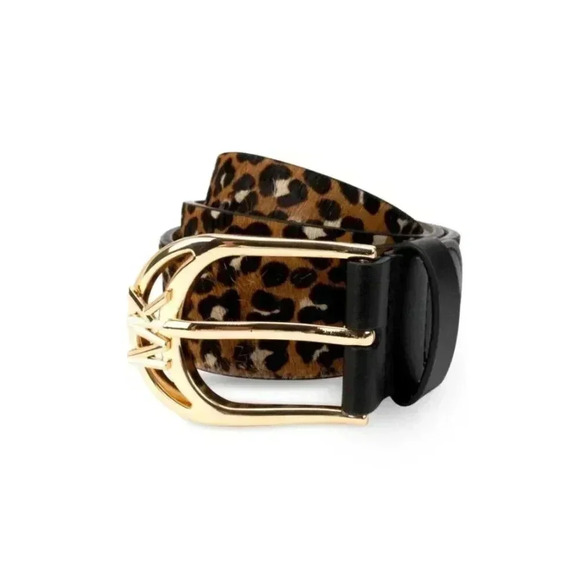 Michael Kors, Women's Cheetah-Print Haircalf Belt, Small - Picture 2 of 2